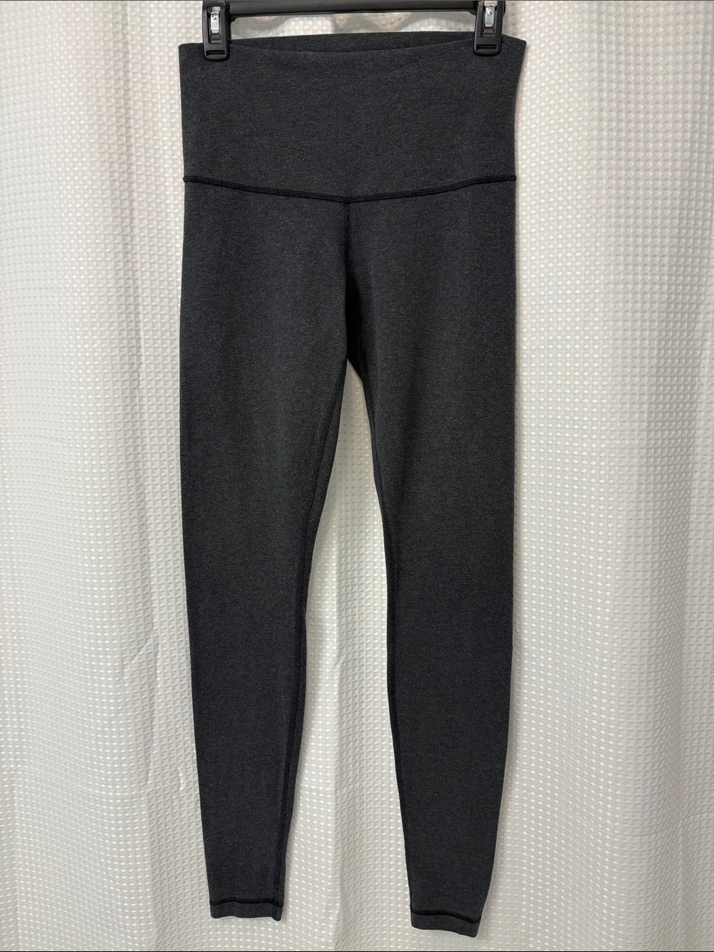 Lululemon Wunder Under Roll Down Leggings ~ 8 ~ Heathered Black